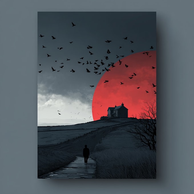 make a poster design in a retro vintage style
