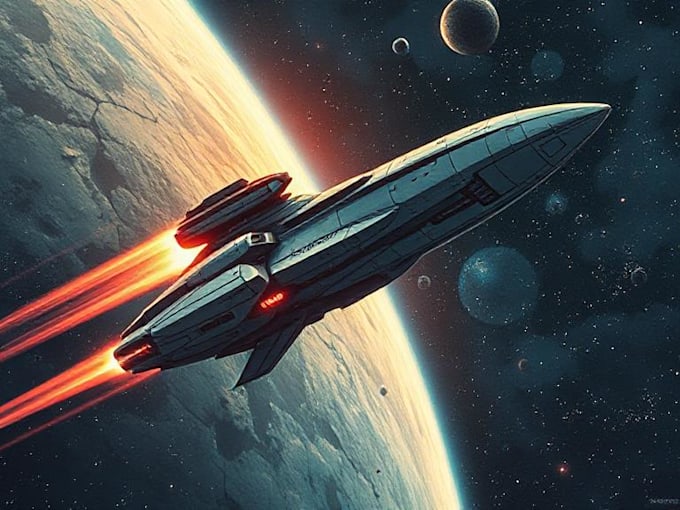 design spaceship concept art for you