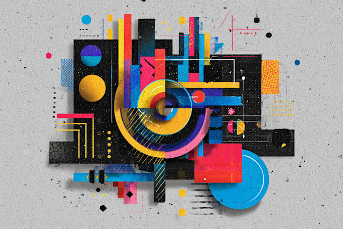 create abstract geometric digital art