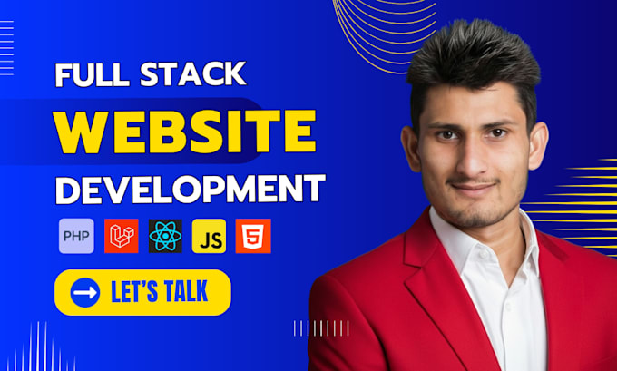 do website development as full stack web developer, front end, backend developer