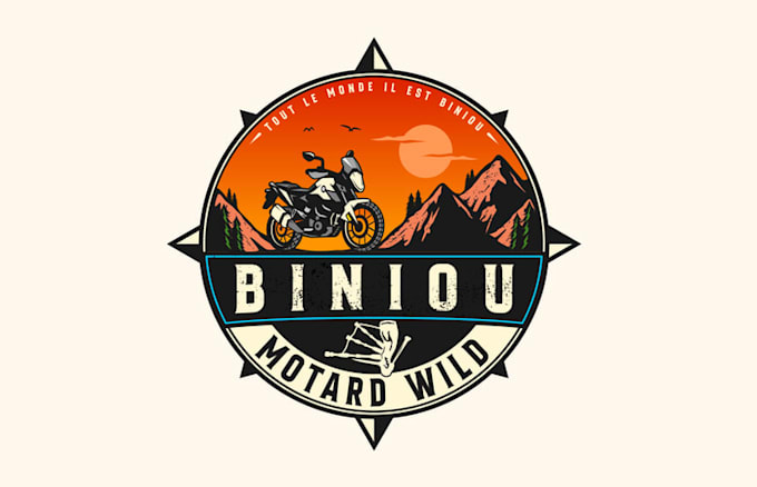 create off road motorcycle passionate logo