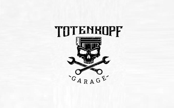 create splendid gritty logo for a vintage garage