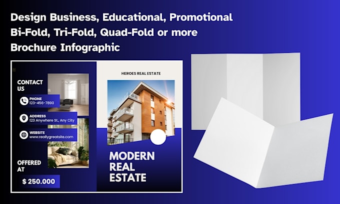 design trifold bifold quadfold brochure infographic