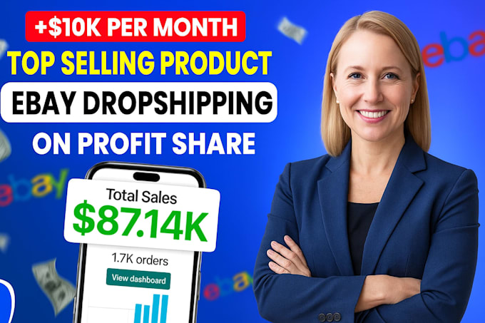 expert ebay 2setp dropsipping on profit share USA uk account