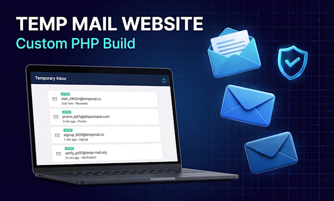 build a private temporary email website using PHP