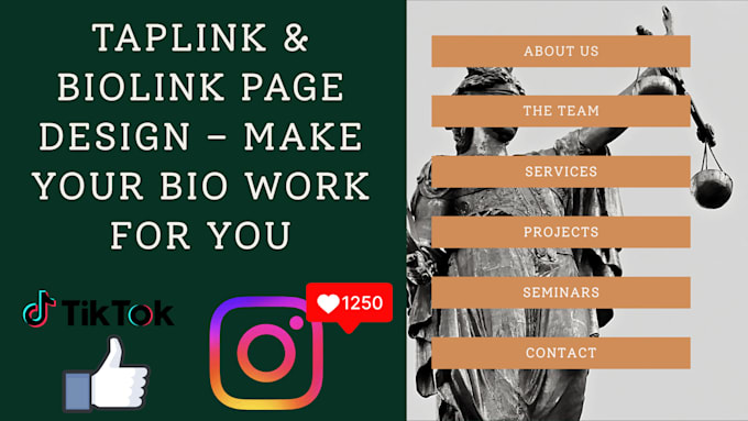Create a professional taplink or biolink page for your social media and ...