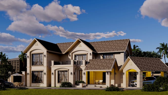 design modern luxury house plans and 3d exterior renders