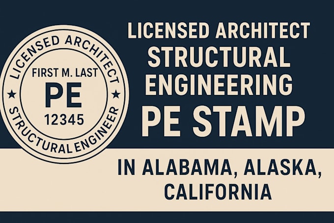 Licensed architect structural engineering pe stamp in florida georgia ...