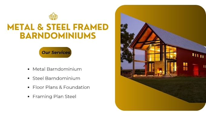 complete metal, steel framed barndominium project