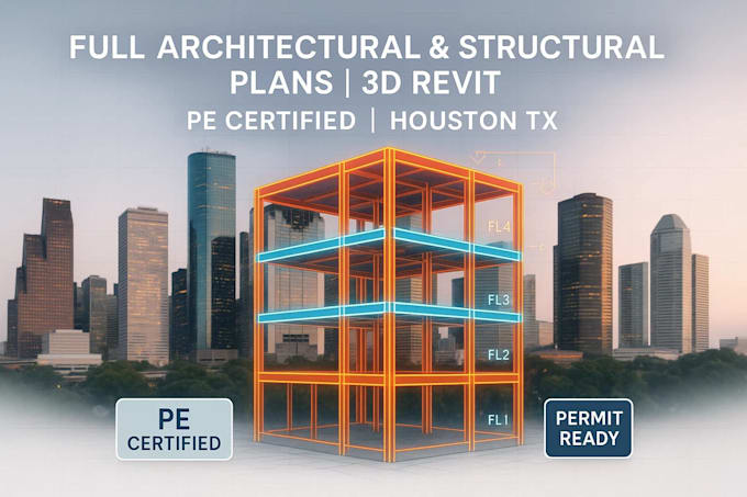 create full architectural and structural 3d revit plans in houston tx