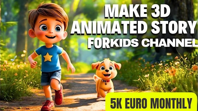 create ai animated educational videos for kids to earn 5k euro monthly