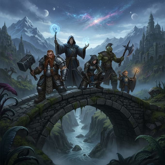 draw your dnd party