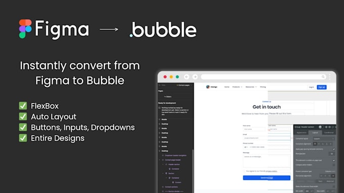 figma to bubble io saas dashboard mvp adalo flutterflow bravo studio