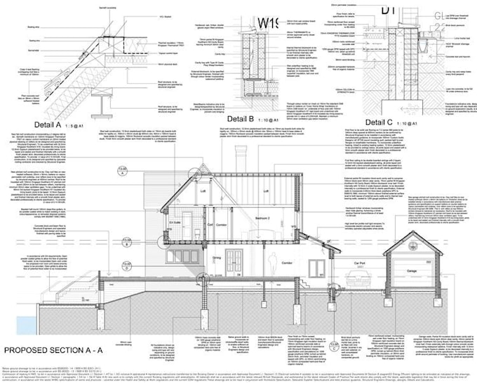 design architectural, structural and city permit drawings