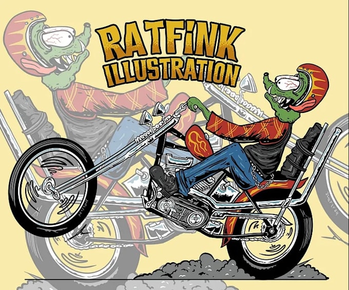 Grotesque Rat Drawing Draw you as a funny, grotesque rat fink style monster portrait by Doss ...
