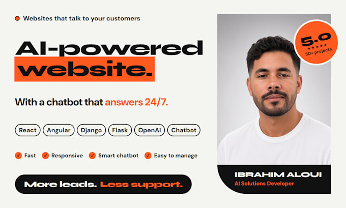 develop ai powered website with chatbot