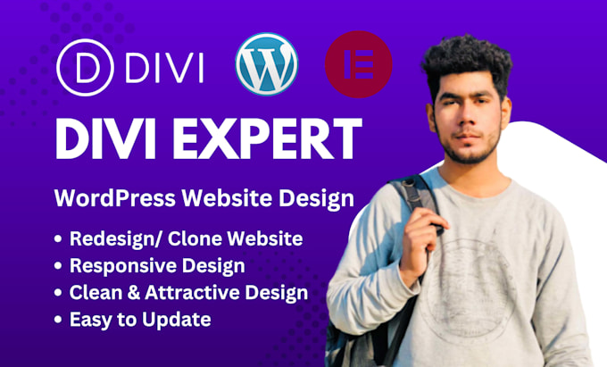 build divi wordpress website with divi builder, divi expert