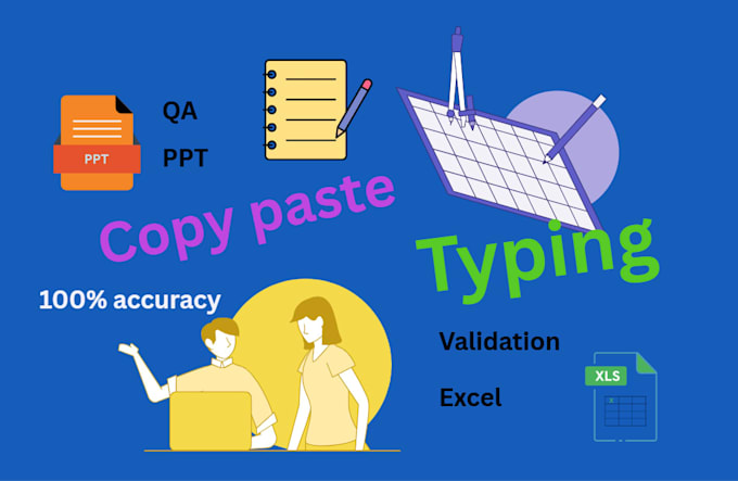 data entry copy paste excel vlookup QA for you
