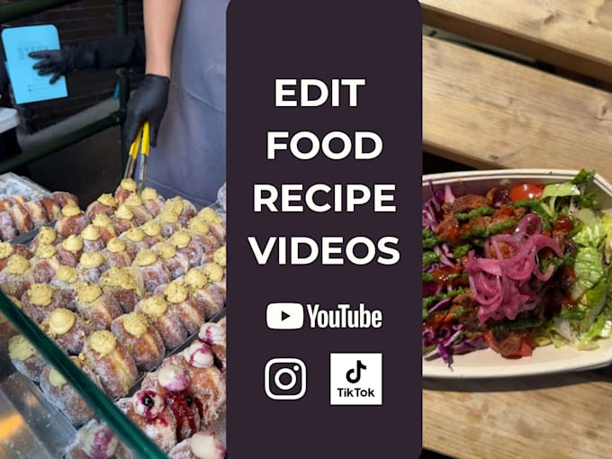 edit cooking video, recipe, food content