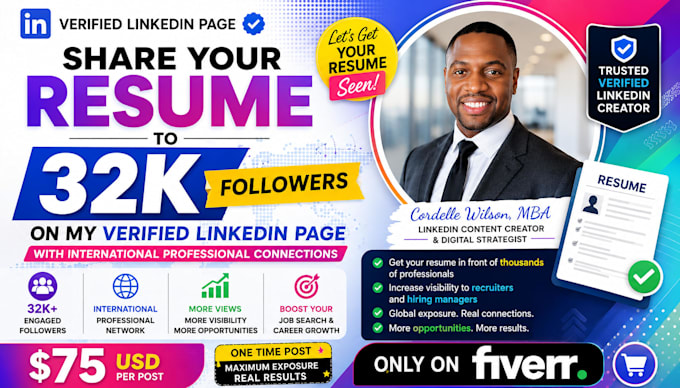 promote your resume to 31k linkedin followers