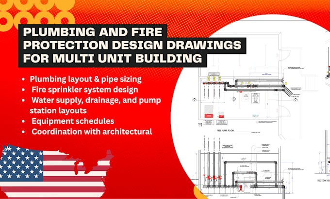 Do plumbing and fire protection design drawings for multi unit building ...