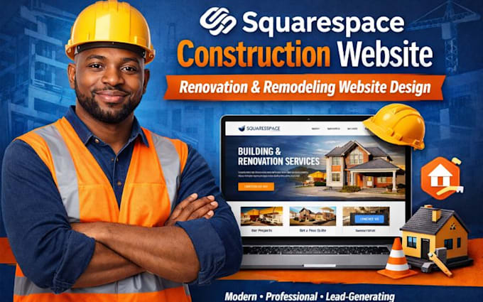 design squarespace construction website renovation website remodeling website
