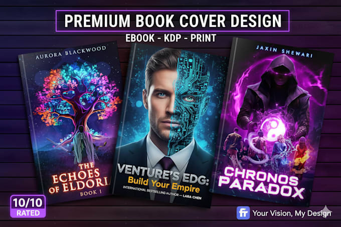 do a professional book cover, paperback, ebook hardcover and dust jacket
