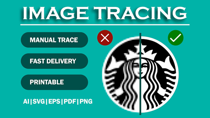 trace your logo or illustration into a clean vector file