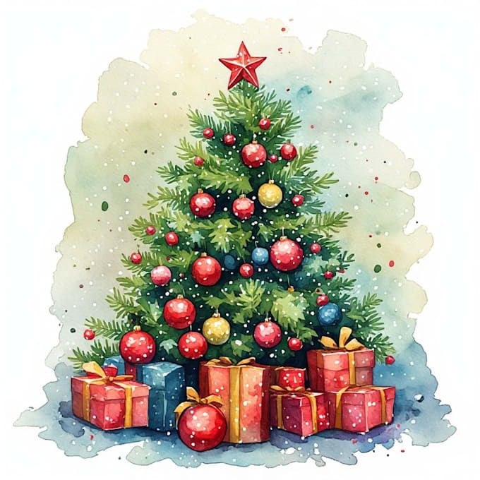 do christmas illustrations and cards for you