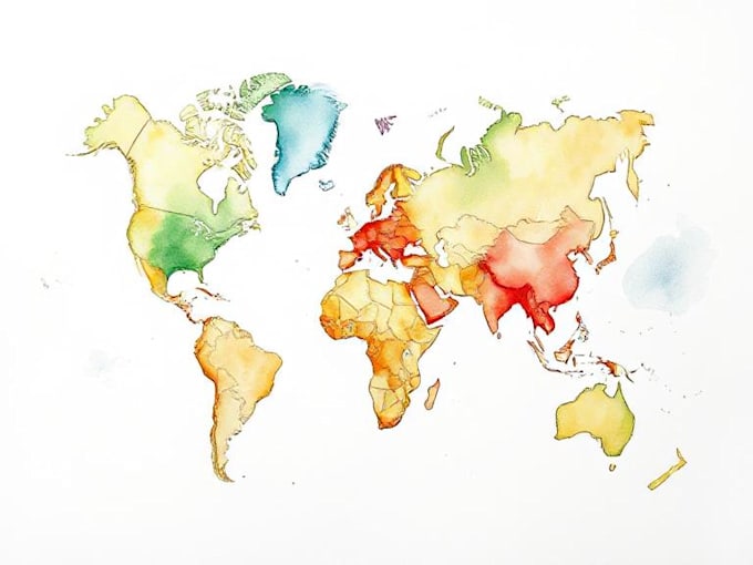 create a custom wedding map watercolor style