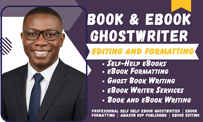do self help ebook ghostwriter, ebook formatting, amazon kdp, ebook publishing