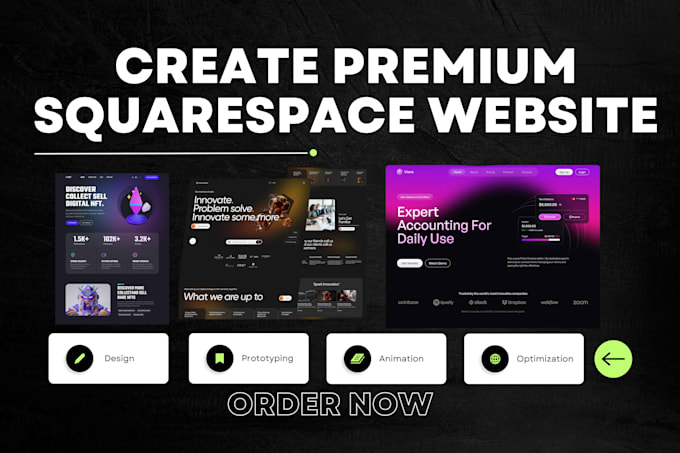 build squarespace business website with seo sales funnel and automation