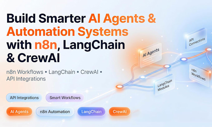 create ai agents using n8n langchain crewai and workflows