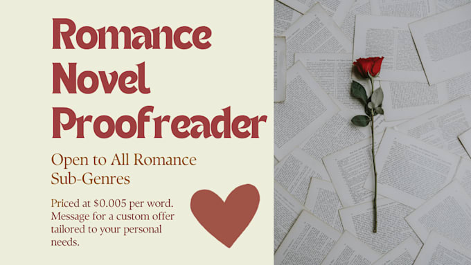 proofread your romance novel