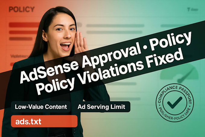 get adsense approval, fix policy violations, low value content, ad serving limit
