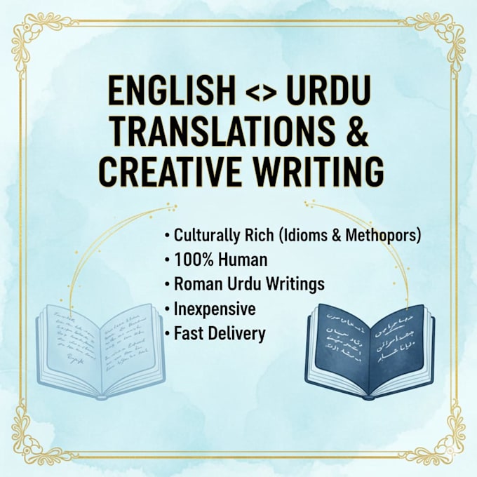 write english to urdu translation and creative urdu writings and urdu poetry