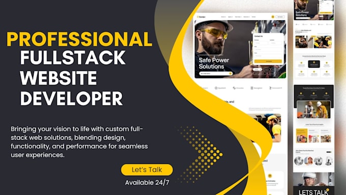 do full stack website development, custom websites, frontend, backend developer