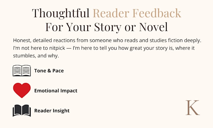 give honest reader feedback on your fiction chapter