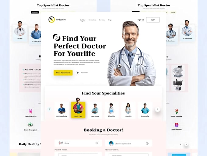 create an online booking website for salons, doctors, or coaches