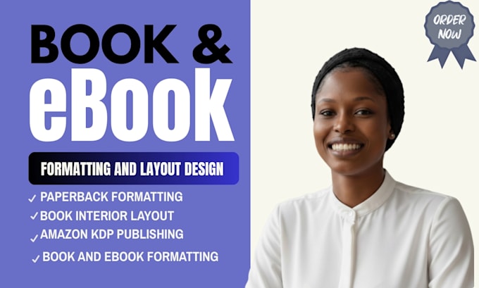Do book, ebook, interior design formatting and paperback design for ...