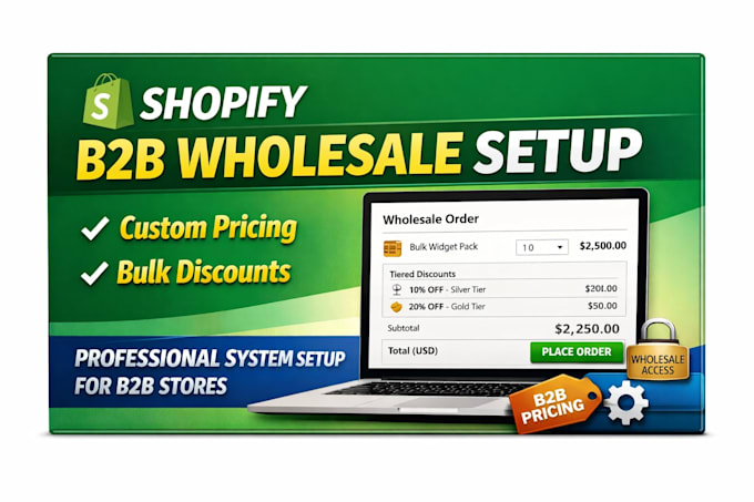 set up shopify wholesale b2b pricing and professional wholesale system