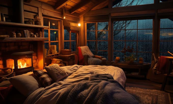 make cozy rain ambient with natural sound