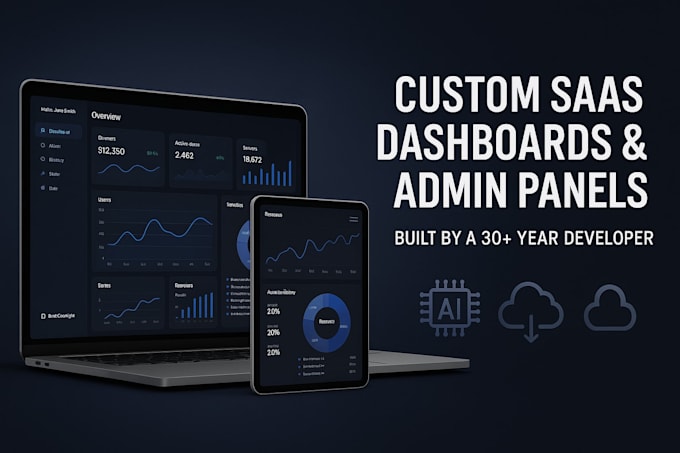build a custom saas dashboard with analytics and admin panel