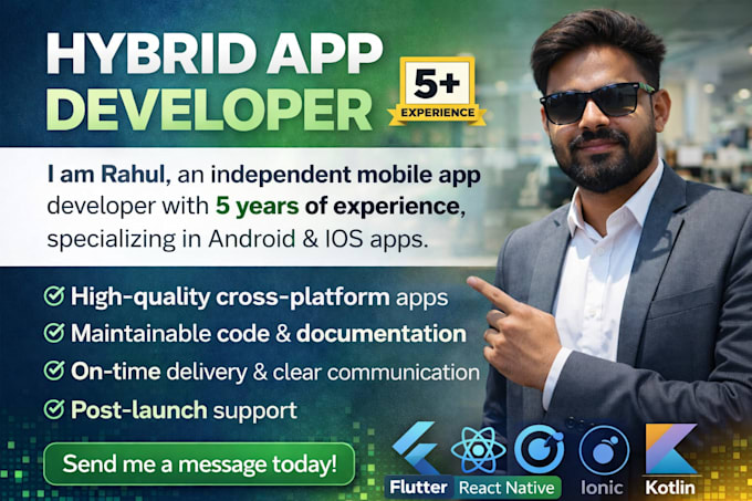 hybrid mobile app development for android and ios