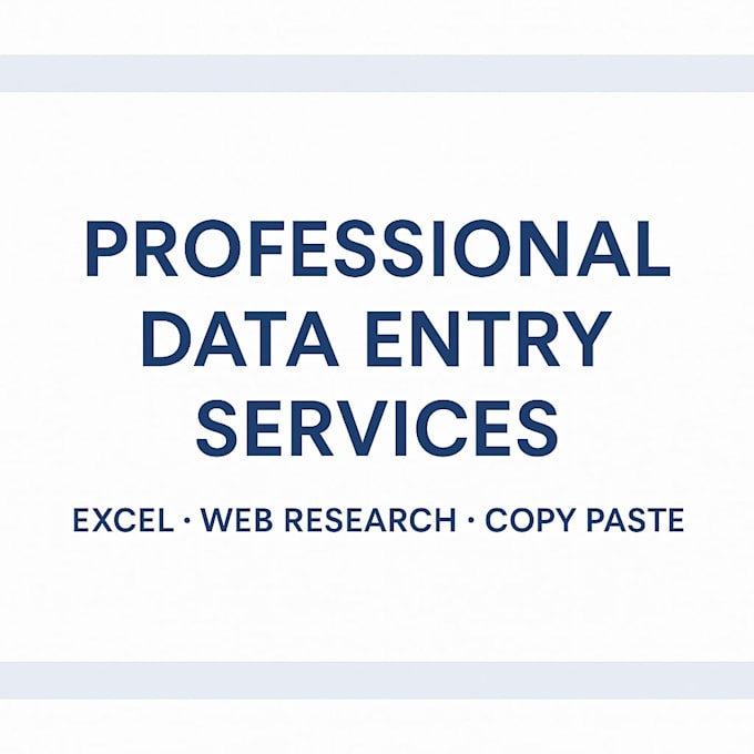 do data entry copy paste job web research I have 4 years experience