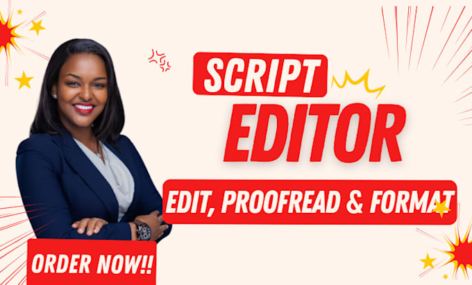 be script editor, script doctor, script coverage, screenplay editor, proofreader