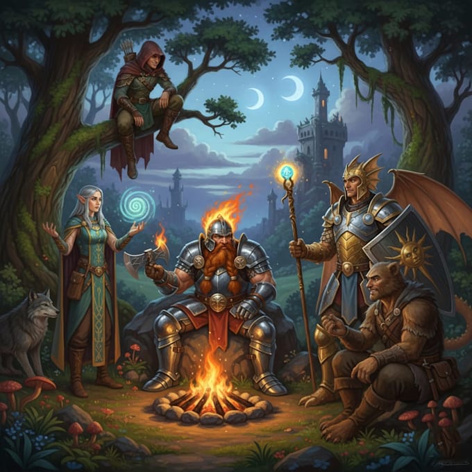 draw your dnd party