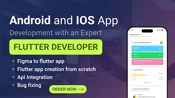be your flutter front end developer and build andriod, ios and web app