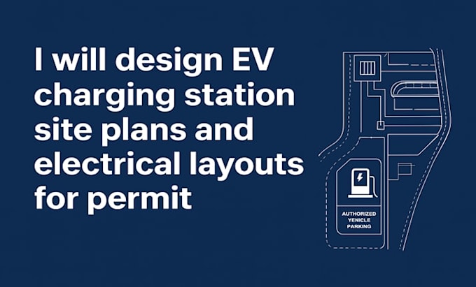 design ev charging station site plans and electrical layouts lighting plan