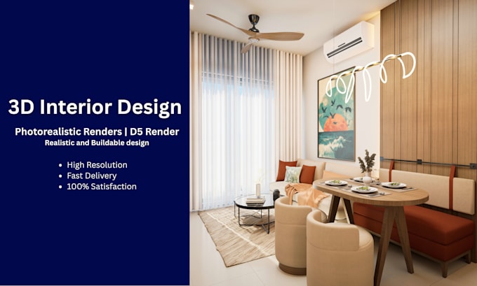 create photorealistic 3d interiors for small apartments